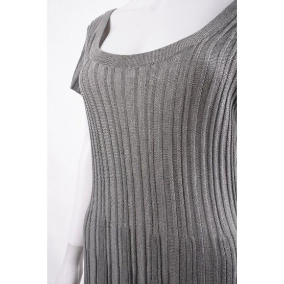 Torrid Womens Grey Sweater Knit Fluted Skater Dress Sz 0 US 12 L Large Gray NWT - Picture 4 of 6